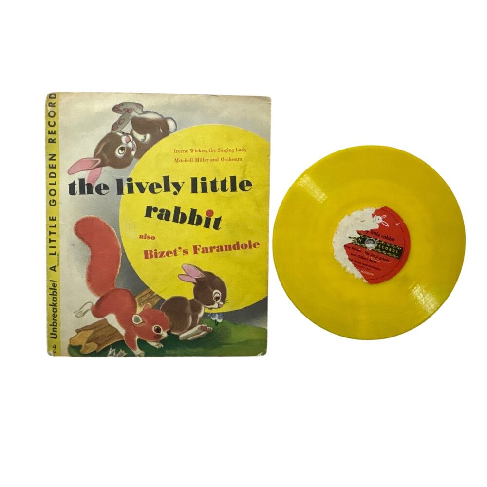 Vintage A Little Golden Record The Lively Little Rabbit Vinyl 45rpm Record Story